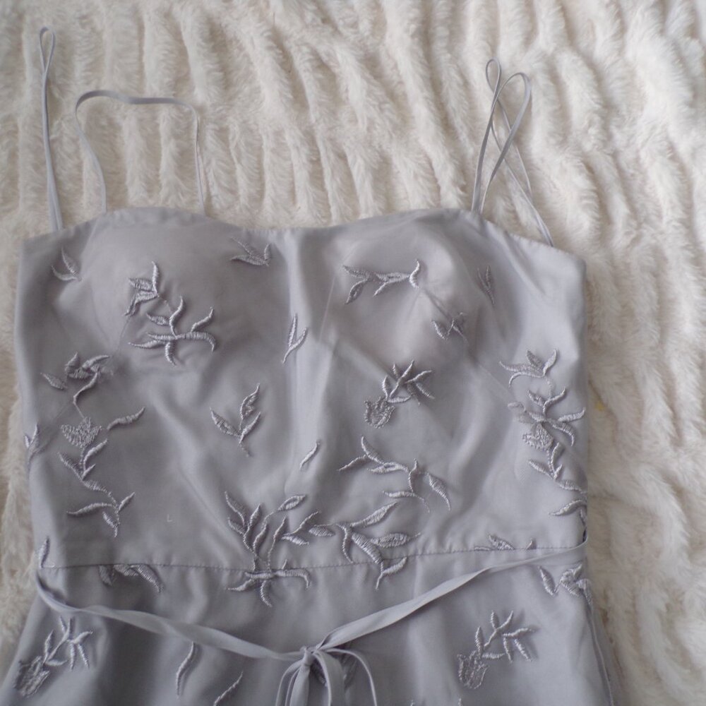 NWT Marchessa Notte romantic floral spaghetti strap pastel blue maxi dress 6 - Picture 5 of 13